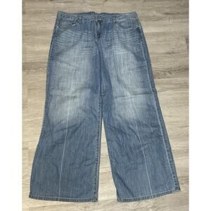Calvin Klein Jeans Women's 33x32 Light Wash Easy Flare Denim‎ Pants Y2K Skate